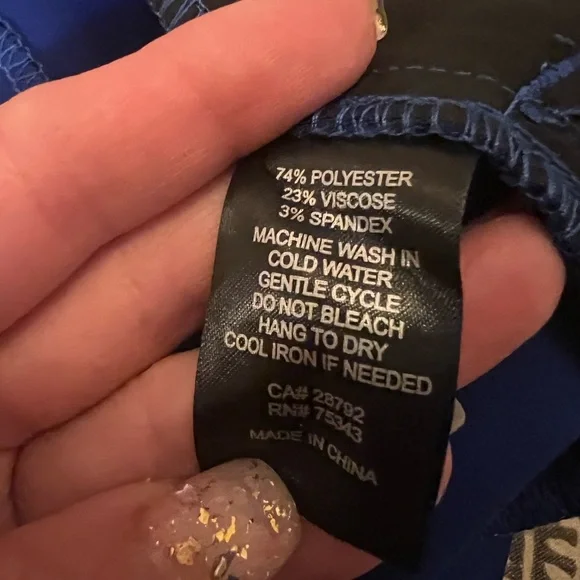 Cobalt Blue Rachel Zoe New Trousers |10 Straight leg, zip front - Picture 7 of 7